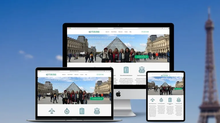 Website design for 4 Point 0 Tours