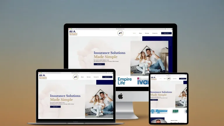 Website design for Advisor Ali