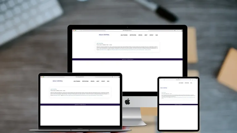 Website design for Agile Central Blog
