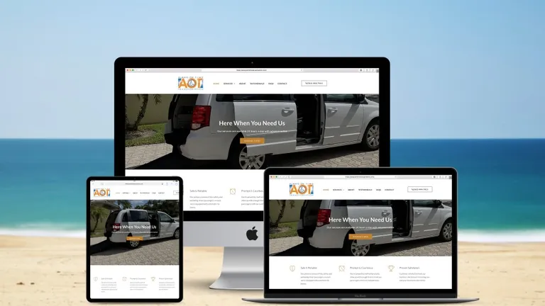 Website design for Always On Time Transportation