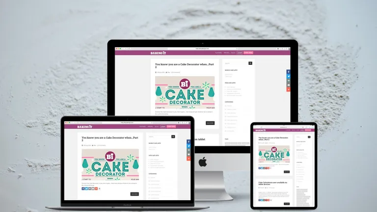 Website design for Baking It Blog