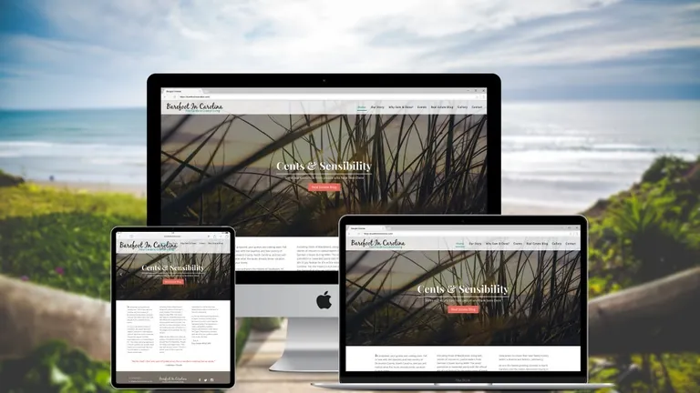 Website design for Barefoot In Carolina