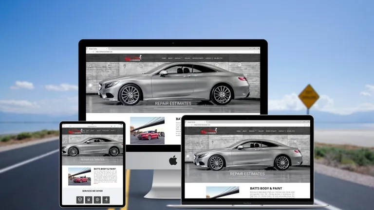 Website design for Batts Body & Paint