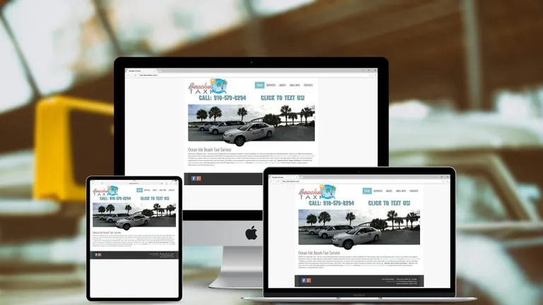 Website design for Beaches Taxi
