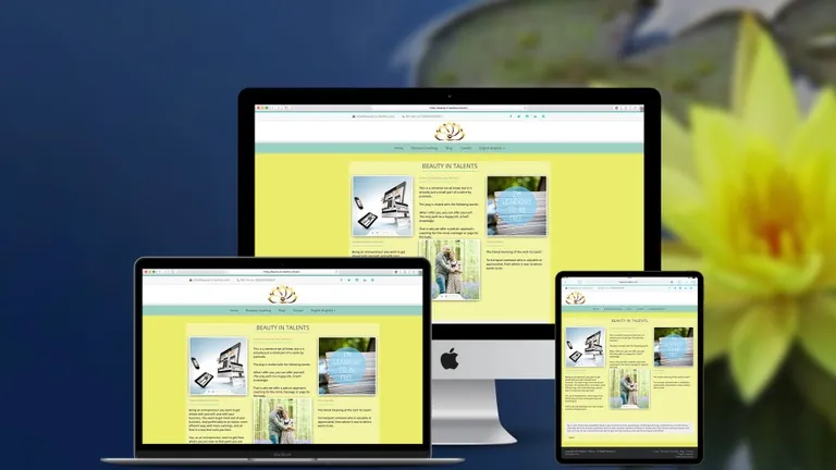 Website design for Beauty in Talents