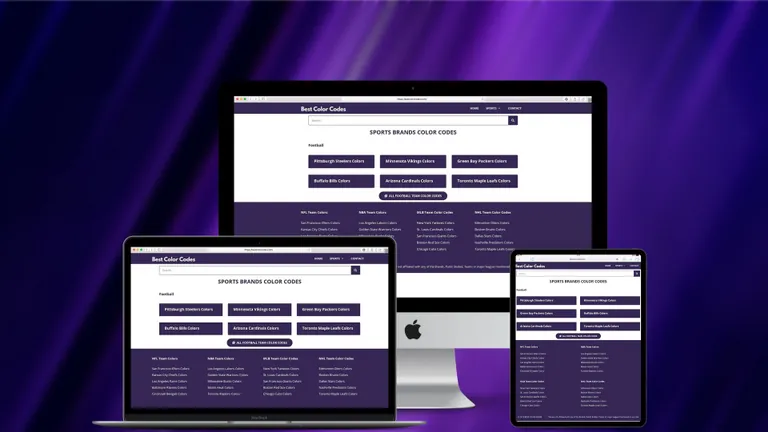 Website design for Best Color Codes