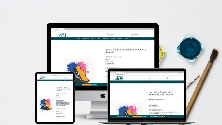 Website design for Brunswick Arts Council