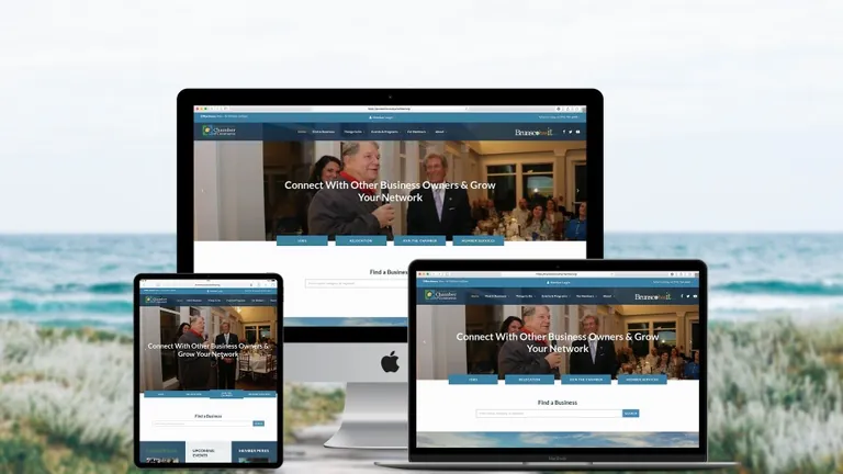 Website design for Brunswick County Chamber of Commerce
