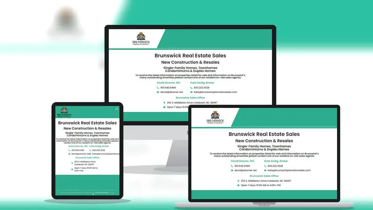 Website design for Brunswick Plantation Sales