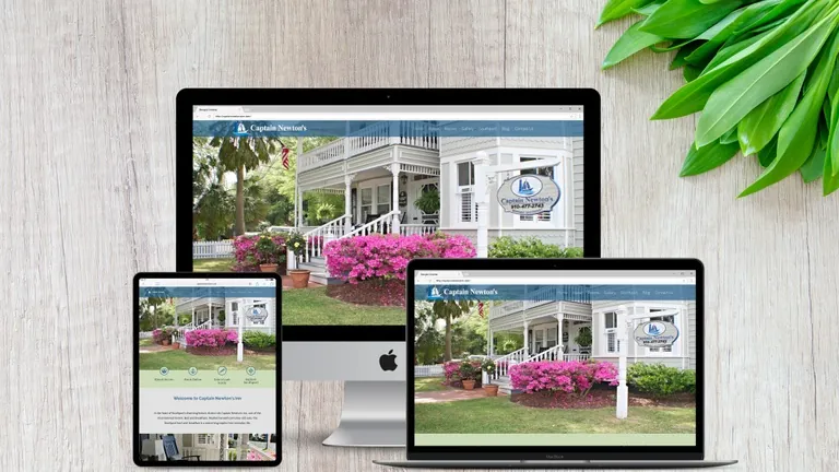 Website design for Captain Newton's Inn