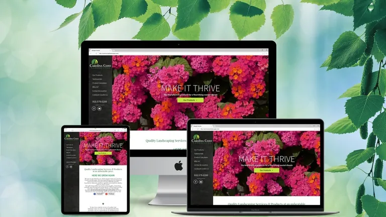 Website design for Carolina Coast Landscaping