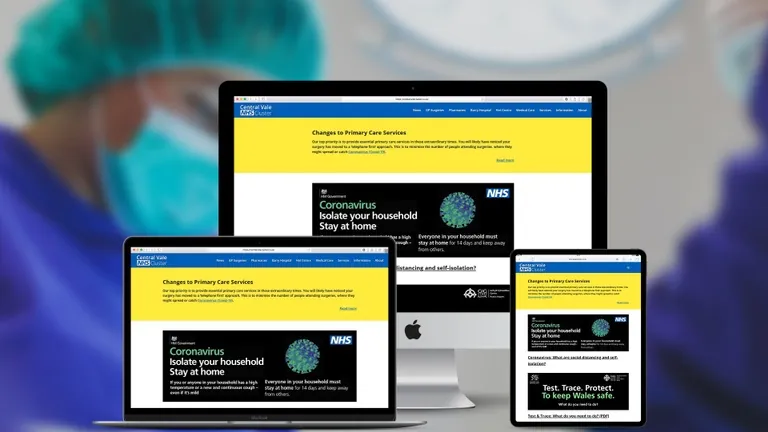Website design for Central Vale NHS Cluster
