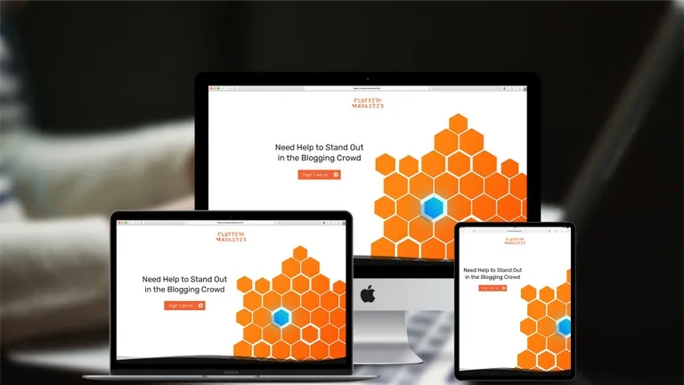 Website design for Cluttery Marketer
