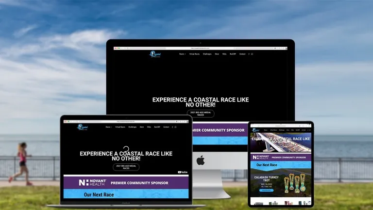 Website design for Coastal Race Productions