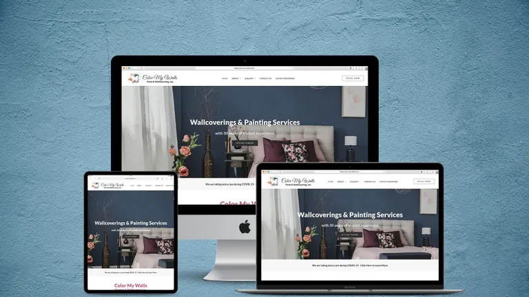 Website design for Color My Walls