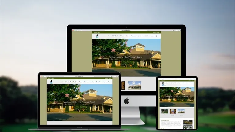 Website design for Crow Creek Golf Course