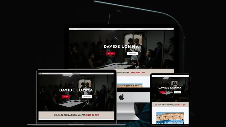 Website design for Davide Lomma