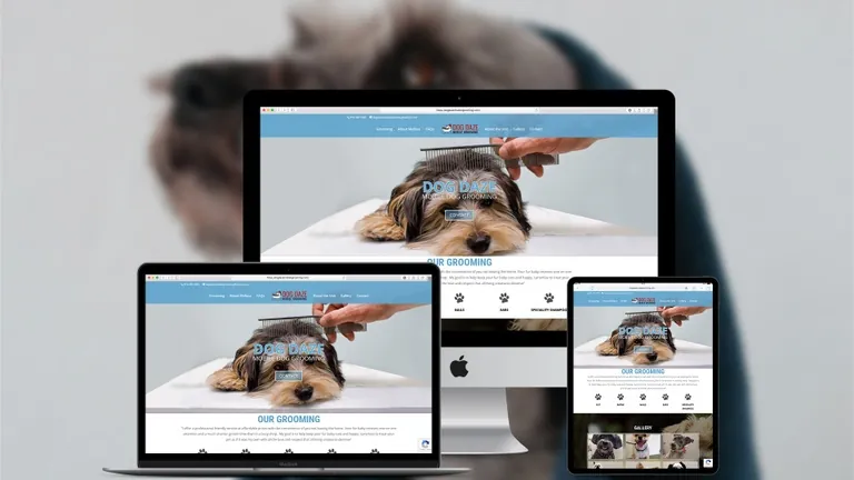 Website design for Dog Daze Mobile Grooming