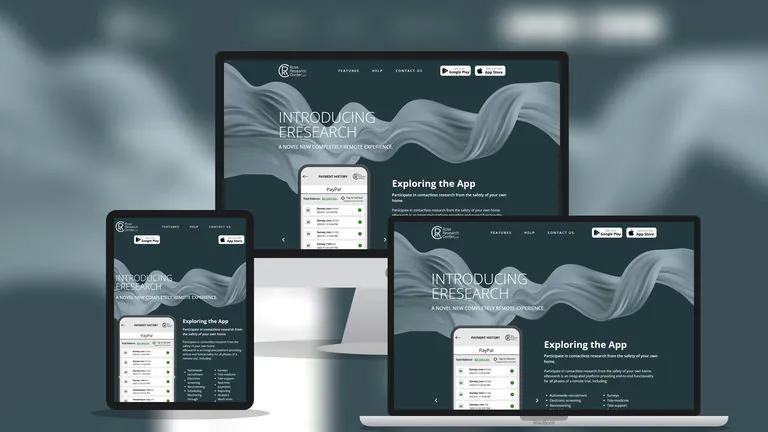 Website design for eResearch (Rose Research Center)