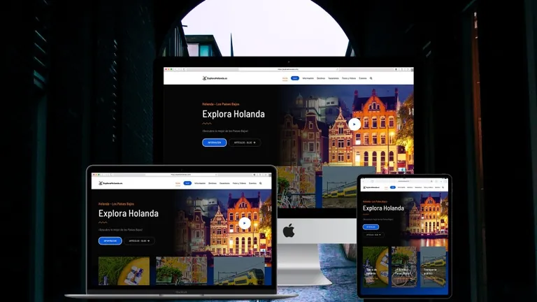 Website design for Explora Holanda