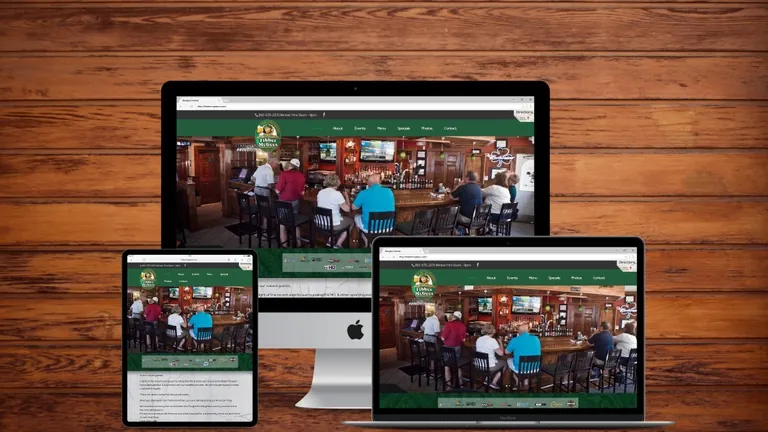 Website design for Fibber McGees
