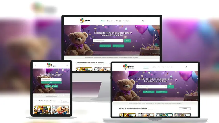 Website design for fiestazaragoza.es