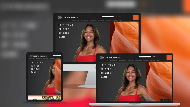 Website design for Fit By Jeannie