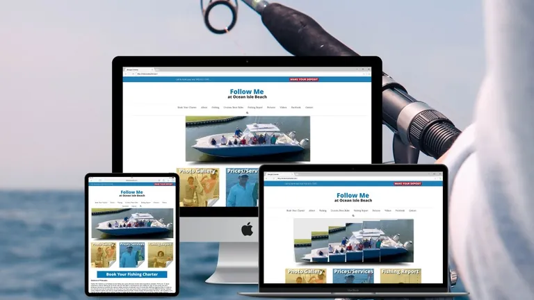Website design for Follow Me Charters