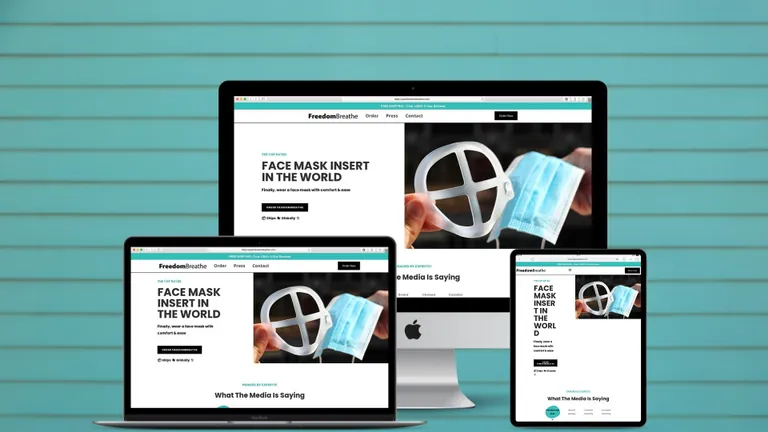 Website design for Freedom Breathe