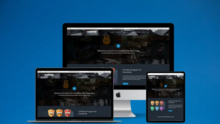 Website design for Game Arts Academy (Members)