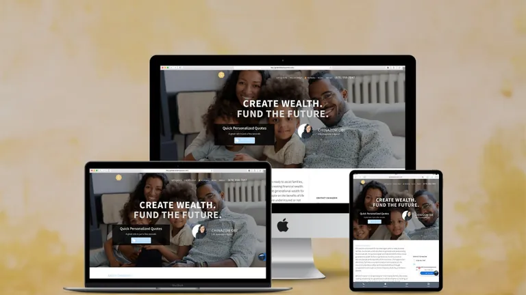 Website design for Golden Elite Insurance