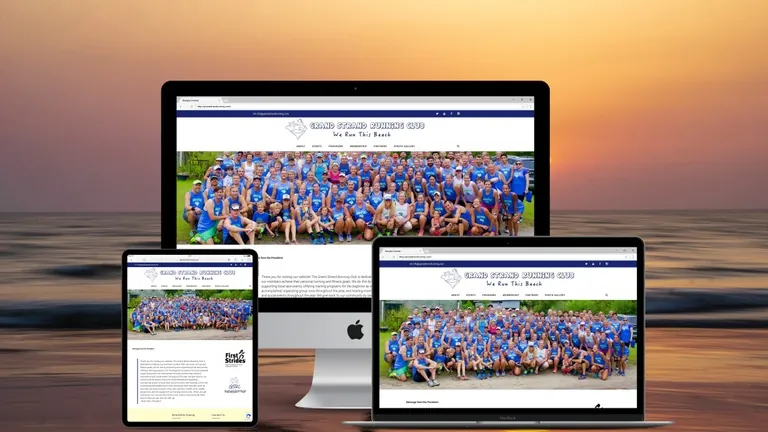 Website design for Grand Strand Running