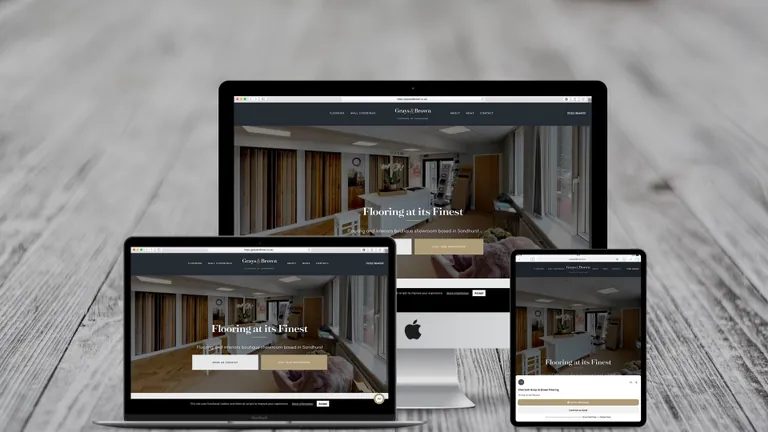 Website design for Grays and Brown