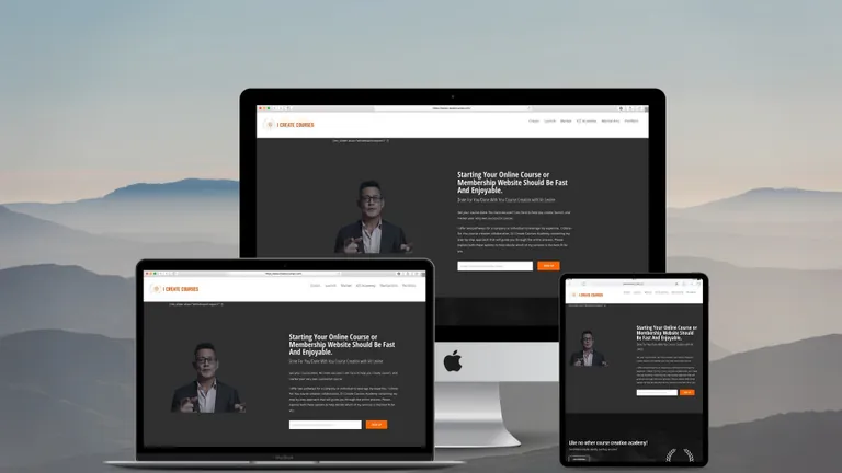 Website design for i Create Courses