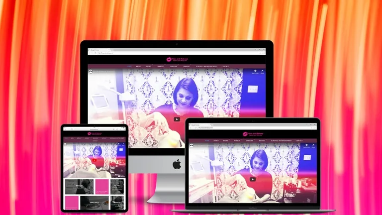 Website design for I Kiss and Makeup