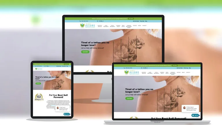 Website design for iamedspa.com