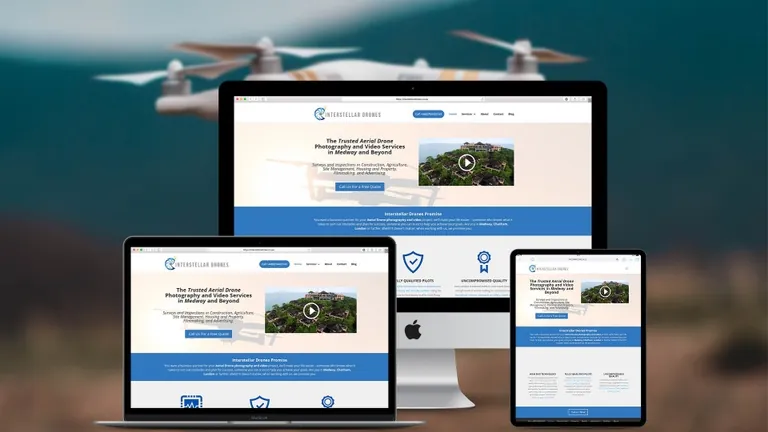 Website design for Interstellar Drones