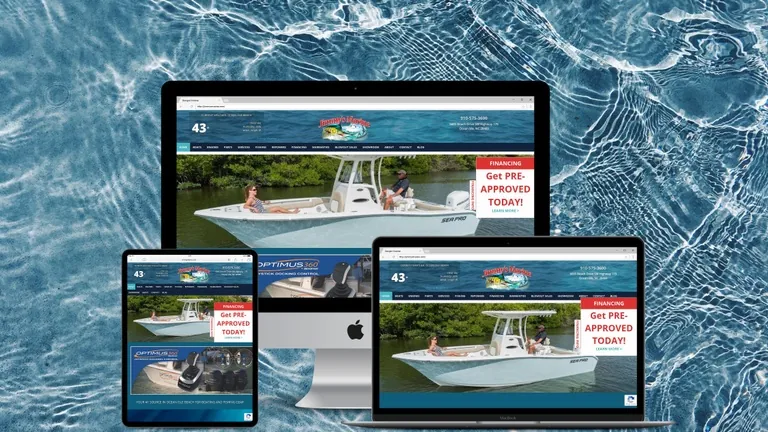 Website design for Jimmy's Marine