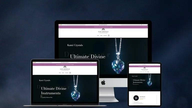 Website design for Kami Crystals