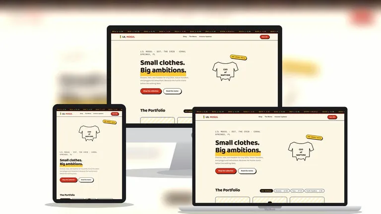 Website design for Lil Mogul