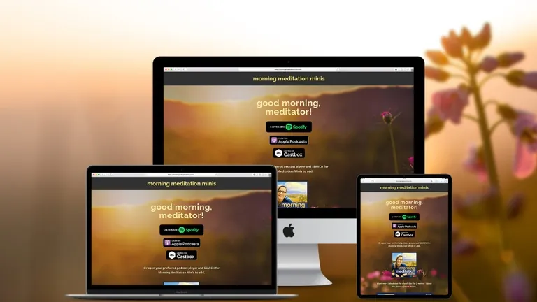Website design for Morning Meditations
