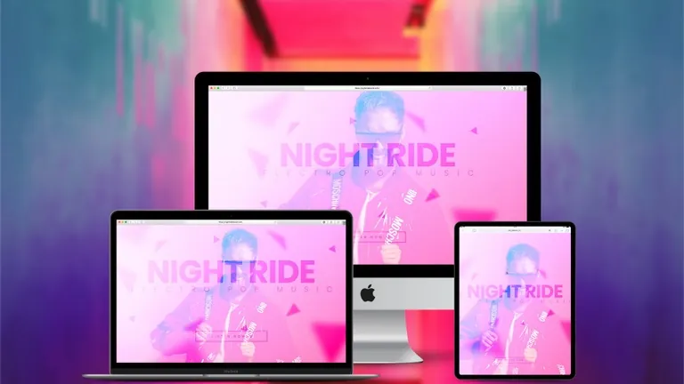 Website design for Night Ride Band