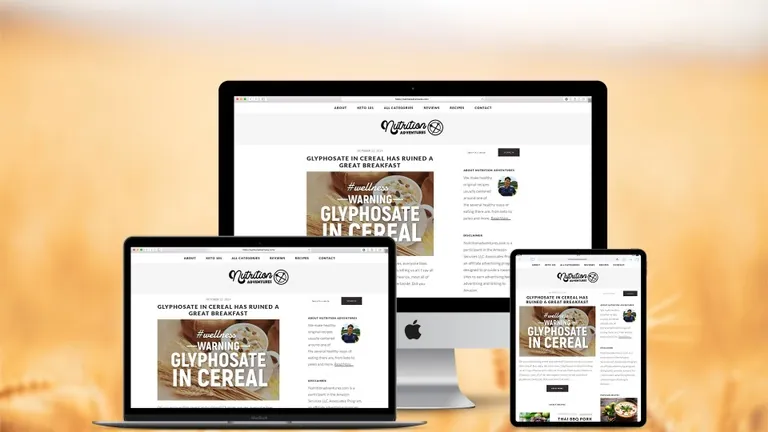 Website design for Nutrition Adventures