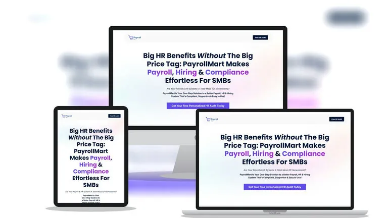 Website design for Payroll Mart