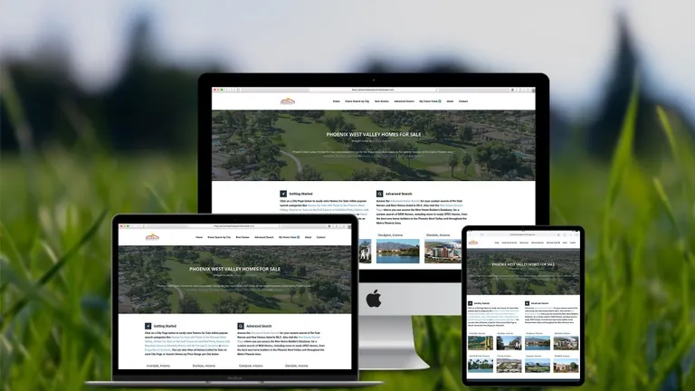 Website design for Phoenix West Valley Homes for Sale