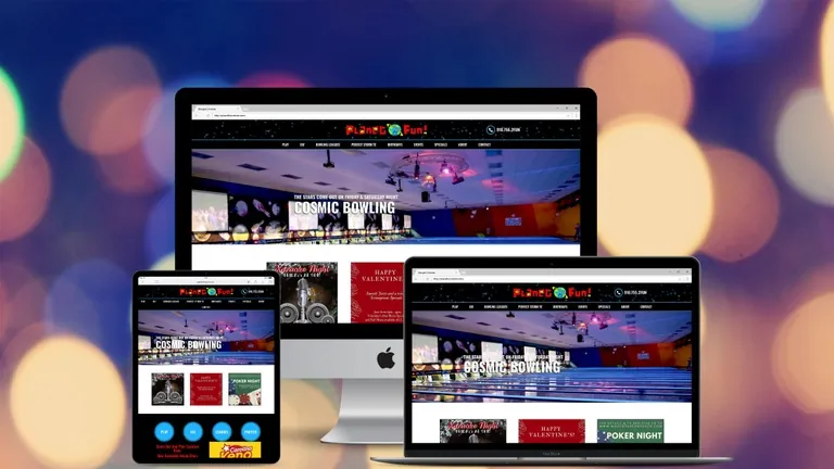Website design for Planet Fun