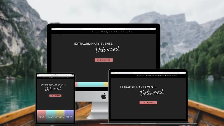 Website design for Port City Events Planner