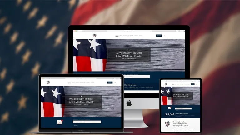 Website design for Pulling for Our Heroes
