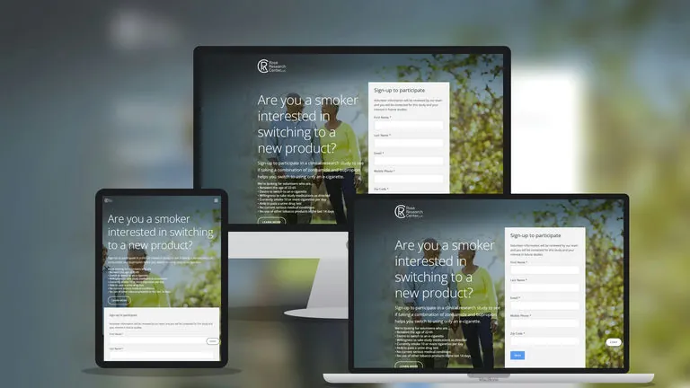 Website design for Quit Smoking Studies