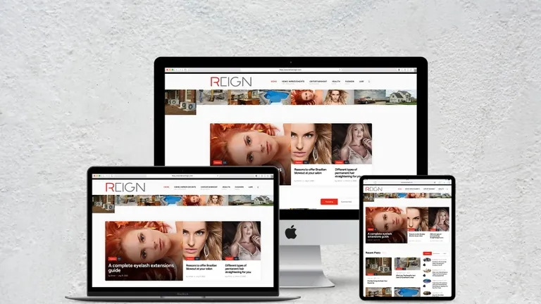 Website design for Reign Media LLC